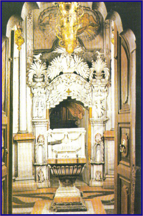 Edicule inside the Church of the Holy Sepulchre which contains the tomb of Christ