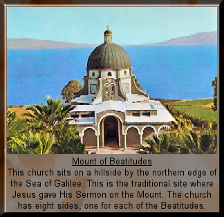 Mount of Beatitudes on the north shore of the Sea of Galilee